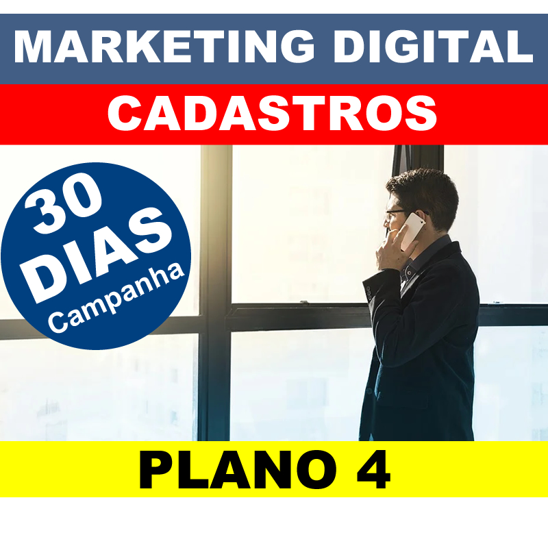 Marketing Digital - Cadastros - Plano 4 - 30 Dias