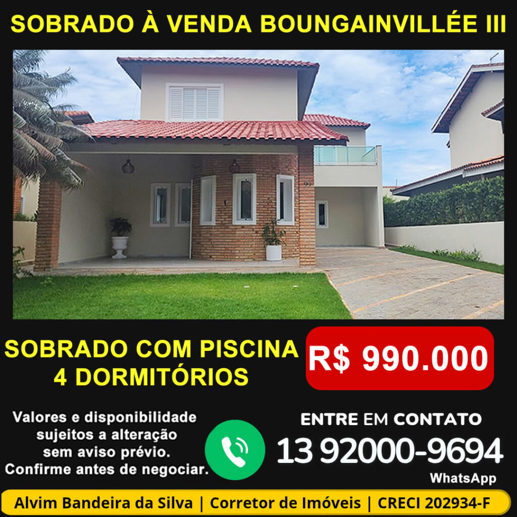 Sobrado à Venda no Bougainvillée III - Peruíbe