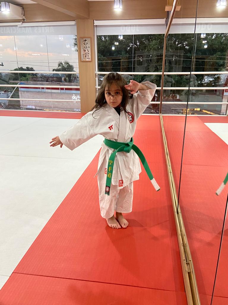 Atleta Fiorella Bonaguro no dojo Renbukan Brasil - 10 de maio de 2022