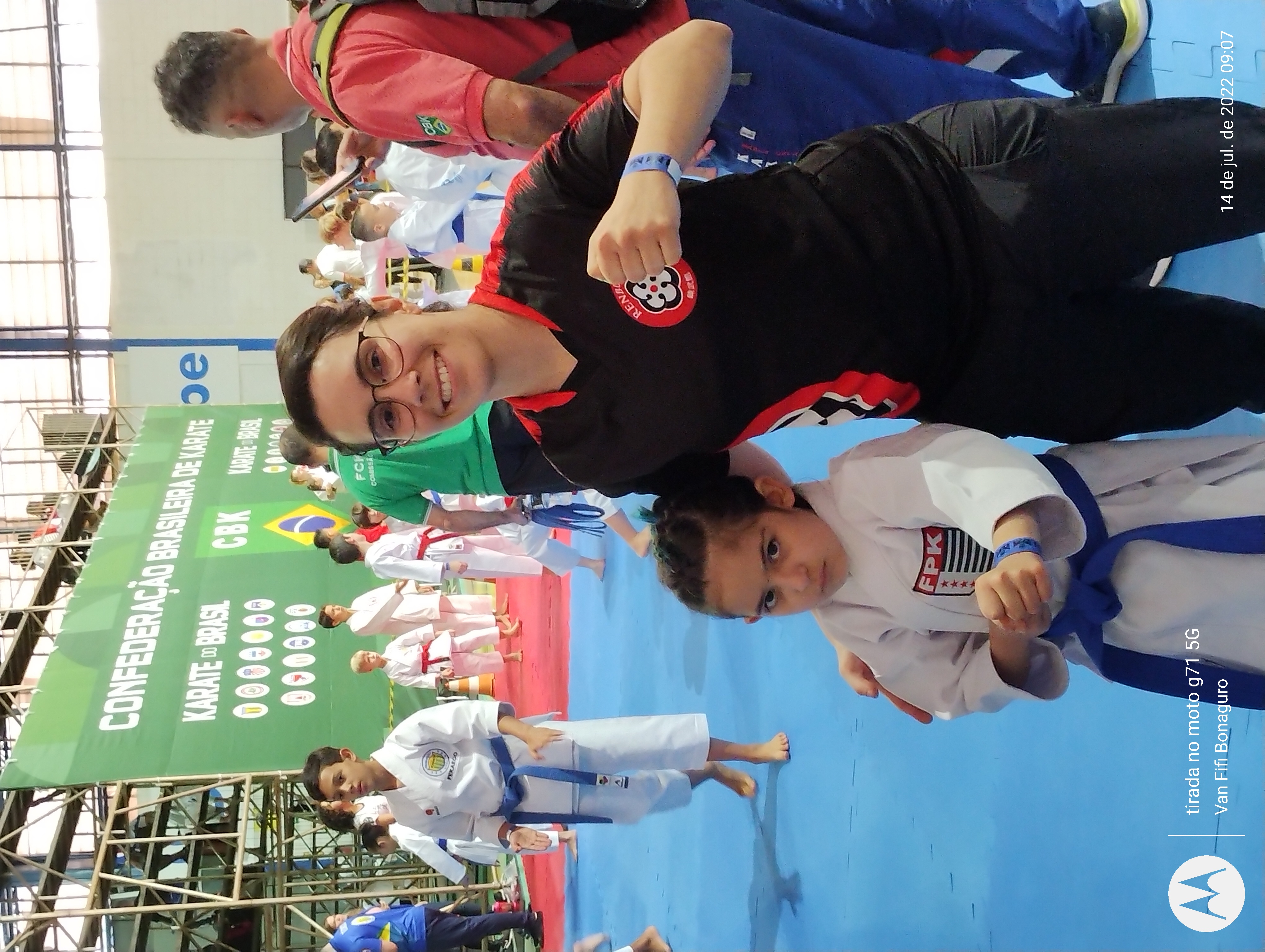 Atleta fiorella Bonaguro com Sensei Barbara Belafronte